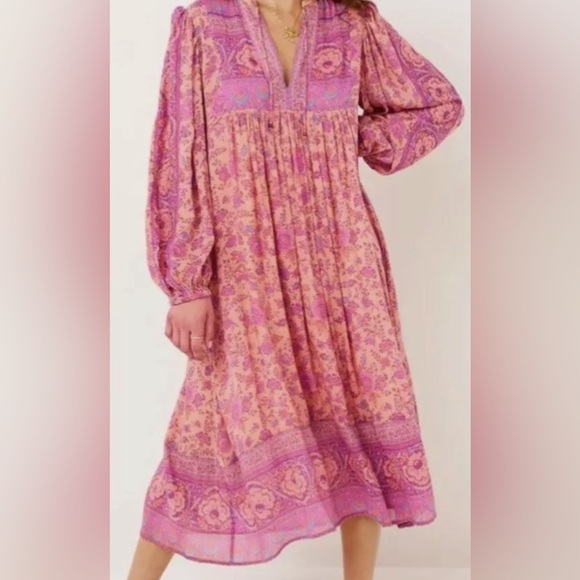 Spell the Gypsy Folk Song Boho Midi Dress size XSmall - Picture 3 of 15